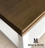  BỘ BÀN ĂN GỖ THÔNG MÀU TRẮNG KEM HANDLE 