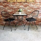  Ghế Sắt Lưới Có Tay 