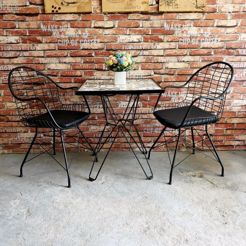  Ghế Sắt Lưới Có Tay 