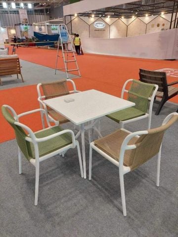  Bàn ghế nhựa dây đan ChiDa 