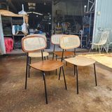  SECCO - Ghế Gỗ Tựa Mây Nhựa 