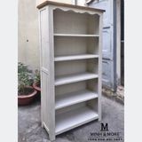  KỆ SÁCH GỖ THÔNG MÀU TRẮNG XÁM KOALA 