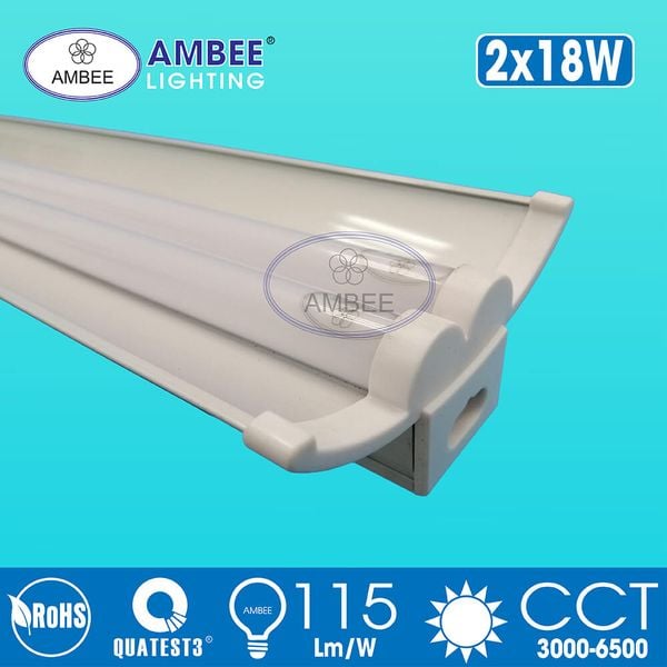 Bộ Đèn Led T5 Đôi Có Chóa 1.2m 2x18w