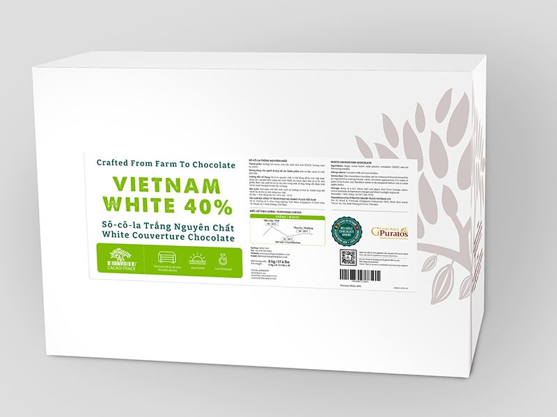 Sô-cô-la Chocolante Hạt nút Trắng 40% GPW-40B 1kg 4009151