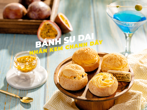 Bánh su dai nhân kem chanh dây