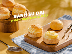 Bánh su dai nhân kem mãng cầu