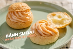 Bánh su dai nhân kem ổi hồng
