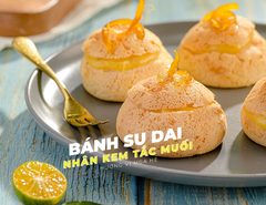 Bánh su dai nhân kem tắc muối
