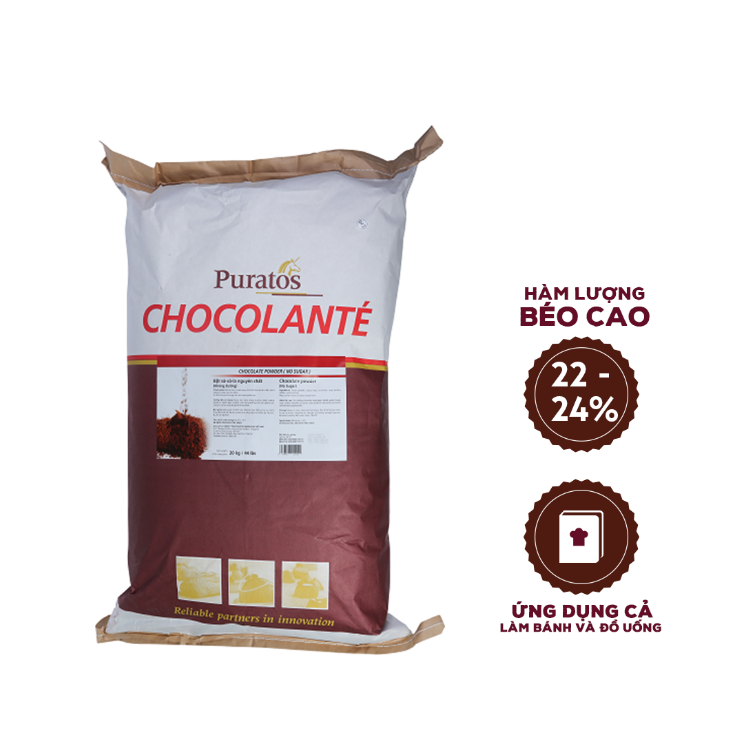 Bột sô cô la nguyên chất không đường 20kg-GPD-PN01.20KG