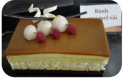 Bánh Mousse Caramel Vải