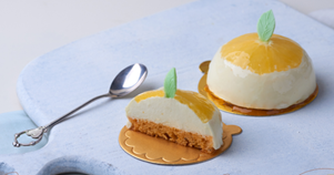 Bánh Mousse Cam Hạt Chia