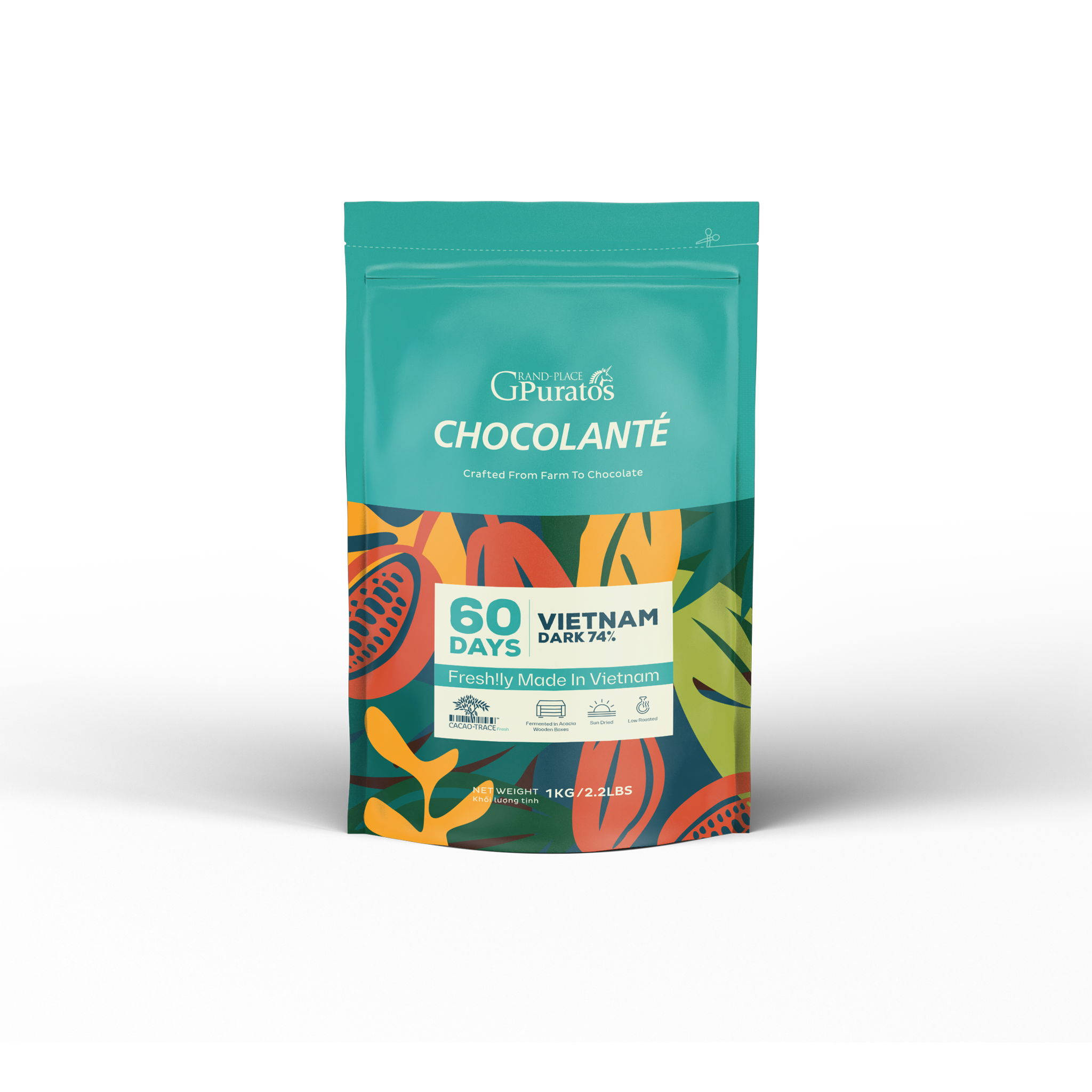 Sô cô la nguyên chất CT Chocolante 60-Days VN Dark 74%_1kg_4016898