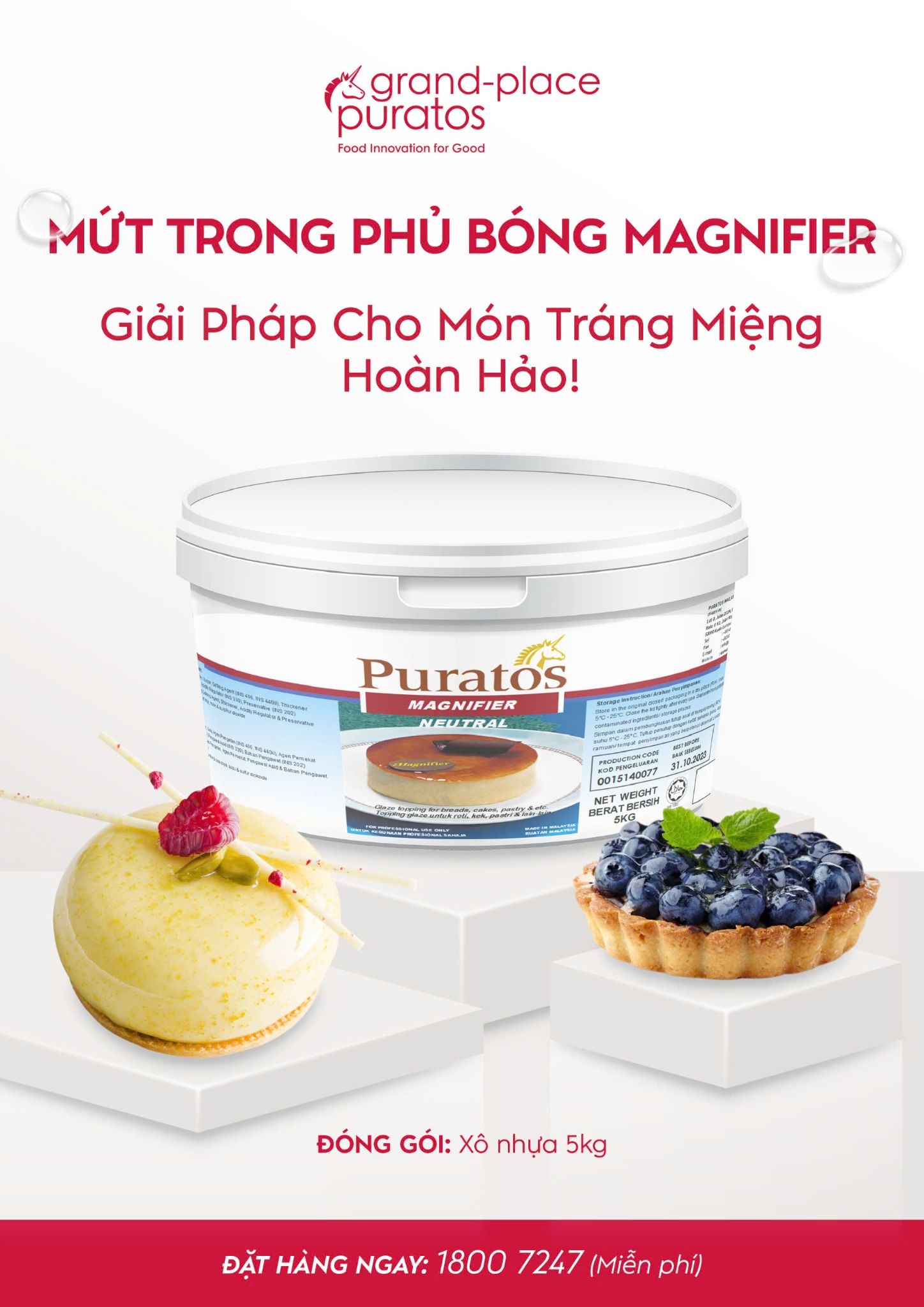 Mứt phủ bóng Magnifier Neutral  5kg - 4020069