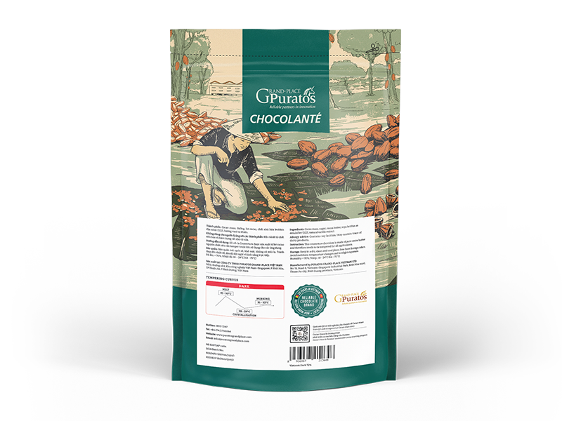 Sô-cô-la Chocolante Hạt nút Đen 57% GPD-57B 1kg 4021118