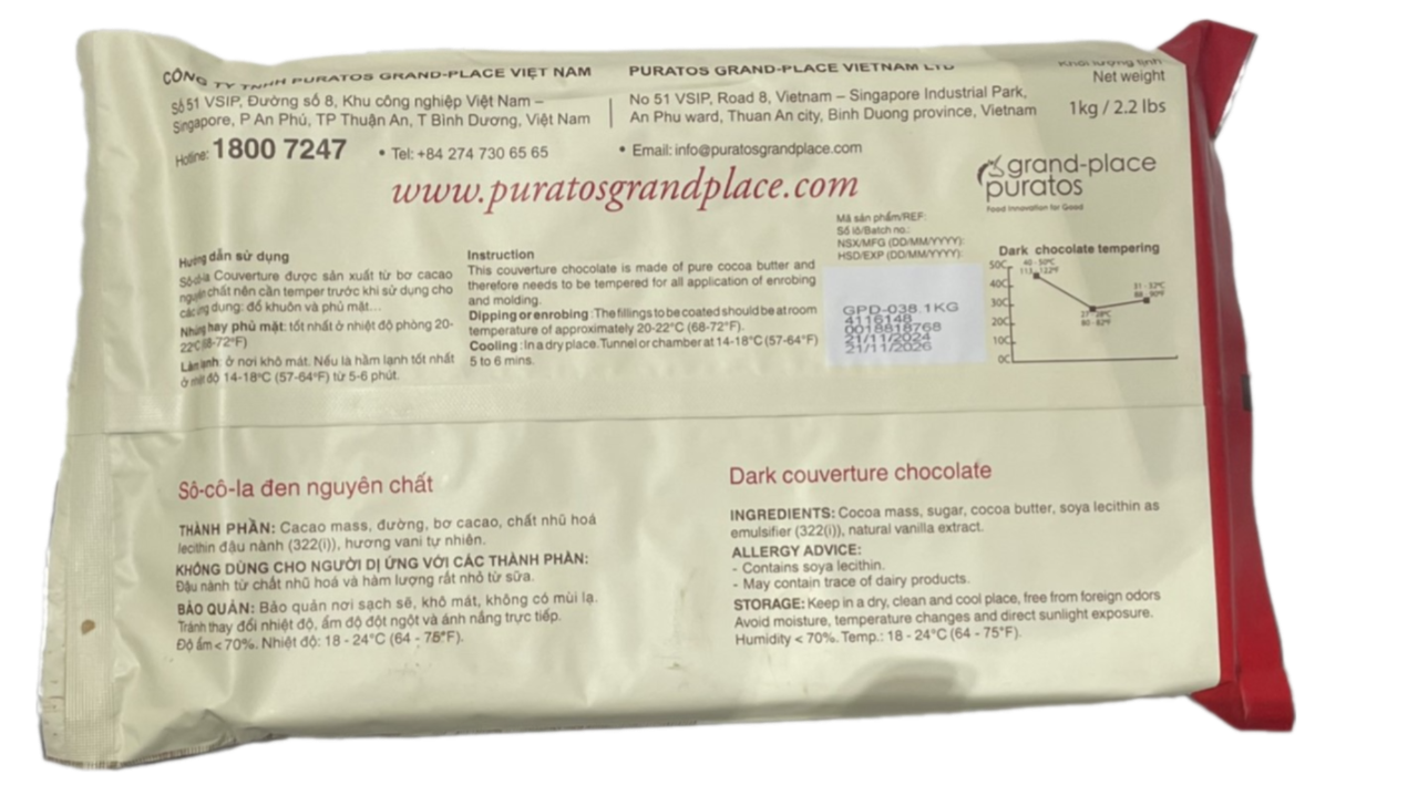 Sô-cô-la Chocolante Thẻ Đen 65% GPD-038 1kg 4116148