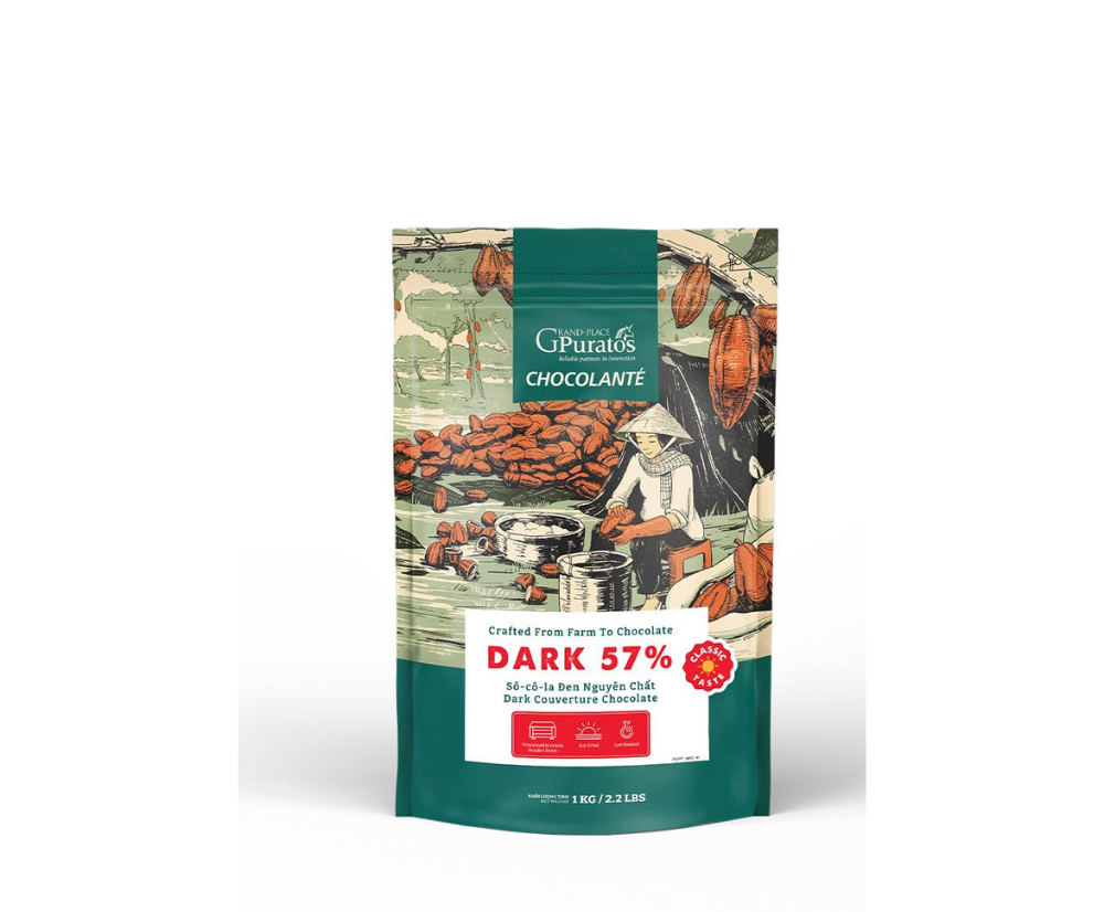 Sô-cô-la Chocolante Hạt nút Đen 57% GPD-57B 1kg 4021118