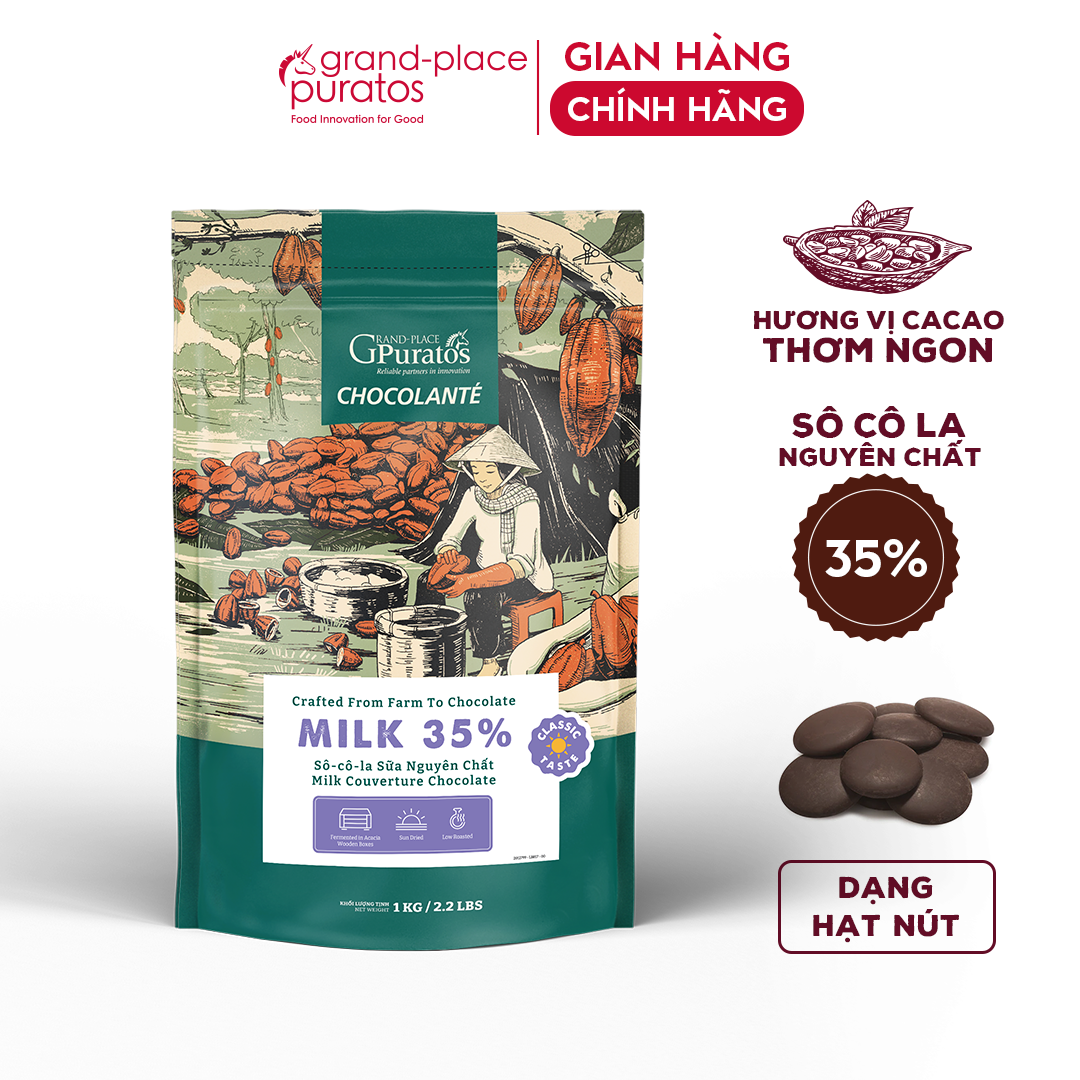 Sô-cô-la Chocolante Hạt nút Sữa 35% GPM-35B 1kg 4021119