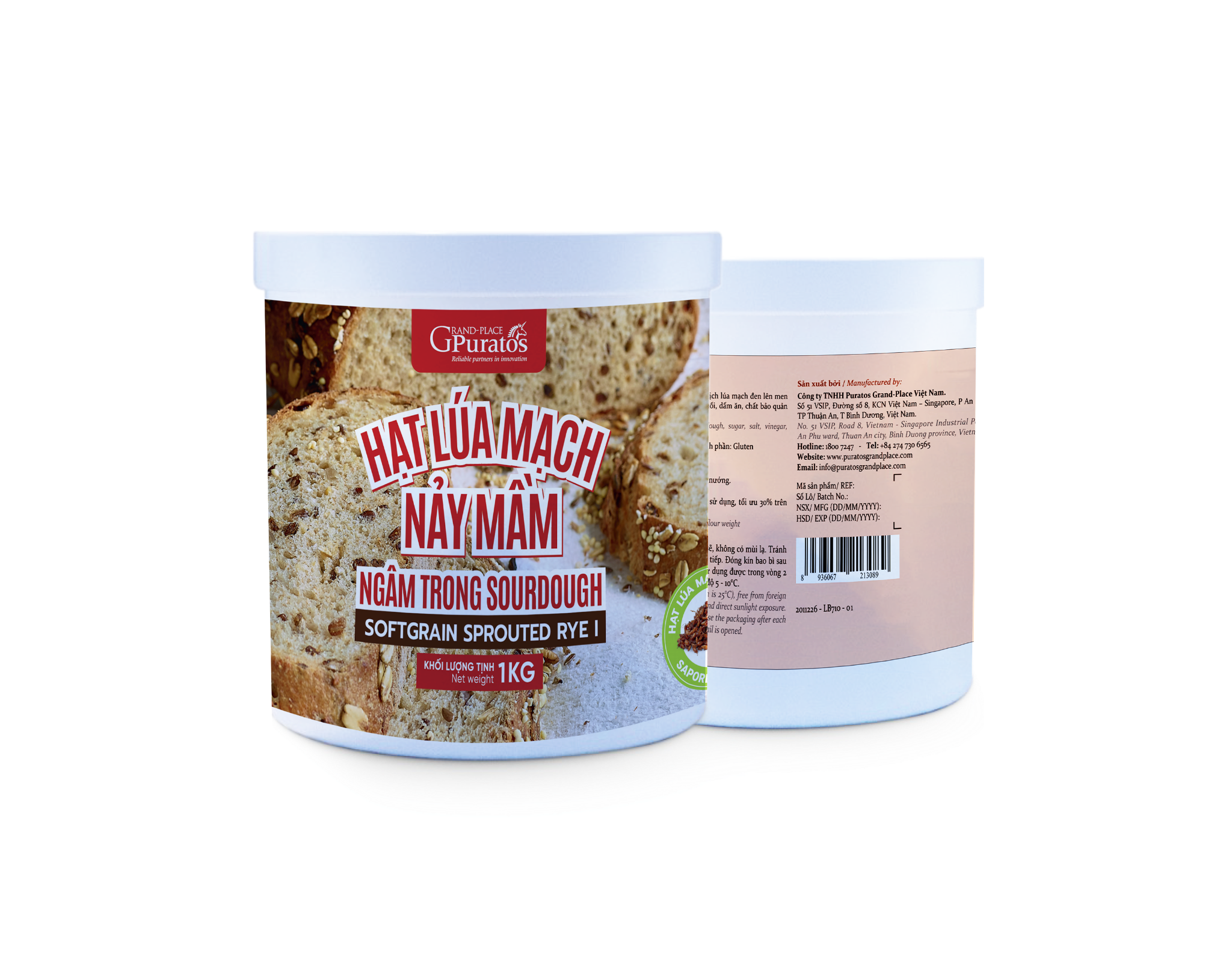 Hạt lúa mạch nảy mầm ngâm Sourdough 1kg - 4018298