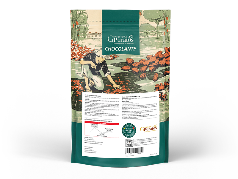 Sô-cô-la Chocolante Hạt nút Đen 58% GPD-58B 1kg 4009129