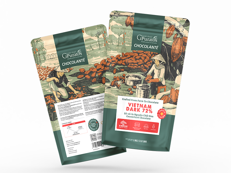 Sô-cô-la Chocolante Hạt nút Đen 72% GPD-72B 1kg 4009127
