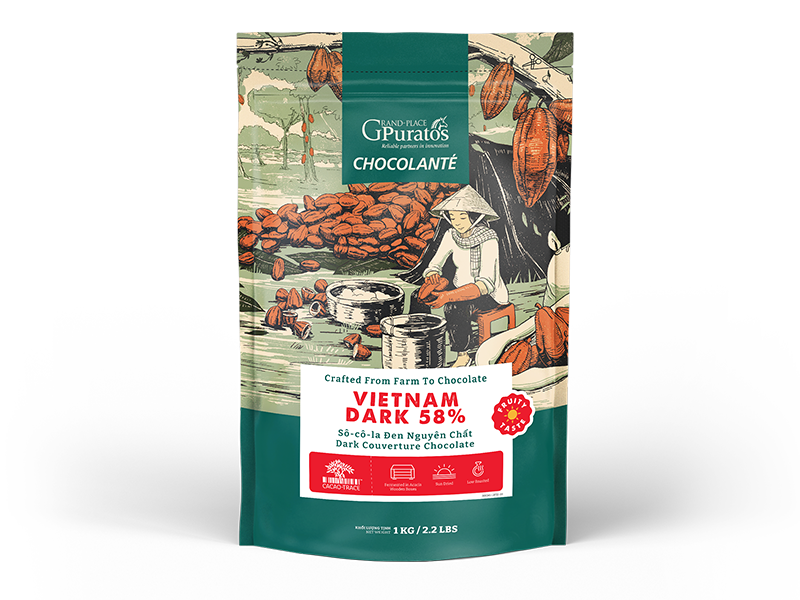 Sô-cô-la Chocolante Hạt nút Đen 58% GPD-58B 1kg 4009129