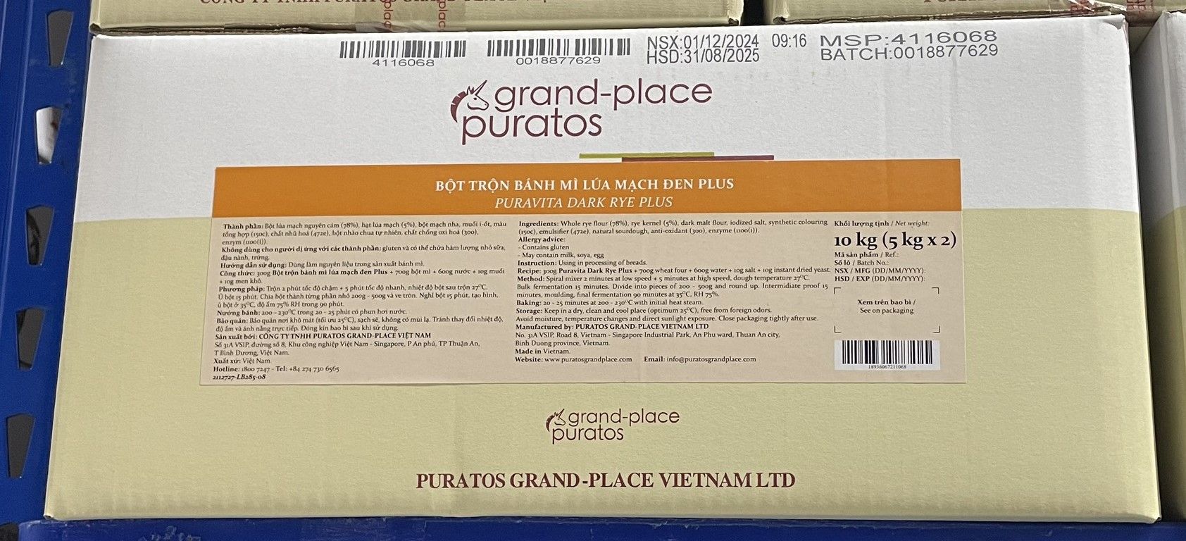 Bột trộn bánh mì lúa mạch đen Plus  5kg - 4116068