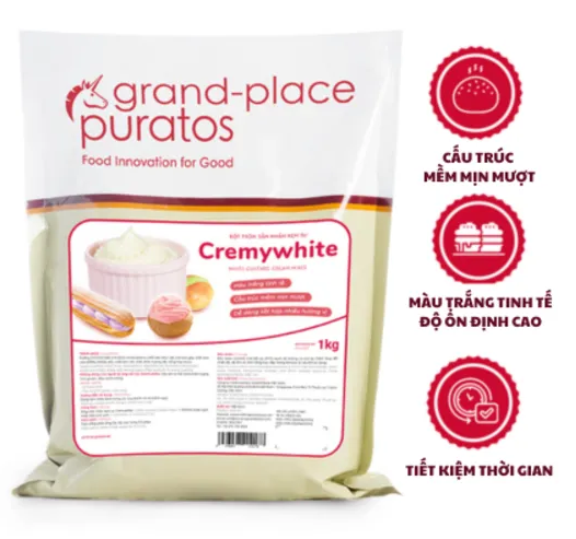 Bột trộn sẵn nhân kem su Cremywhite 1kg - 4025557