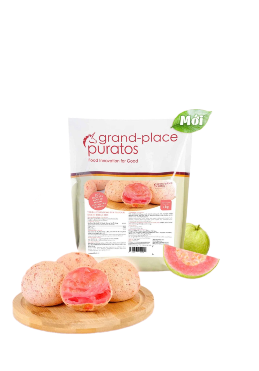 Bột trộn sẵn bánh mì Mochi hương trà ổi hồng  1kg - 4025731