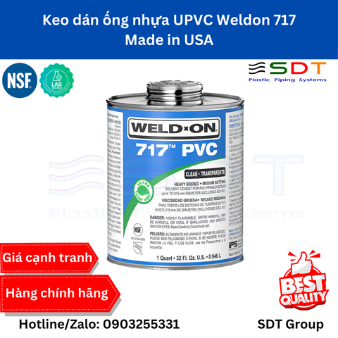 Keo dán ống nhựa UPVC Weldon 717 - Made in USA