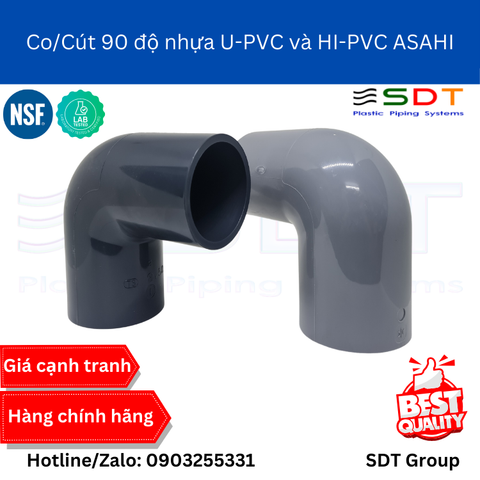Co/Cút 90 độ nhựa HI-PVC hãng ASAHI