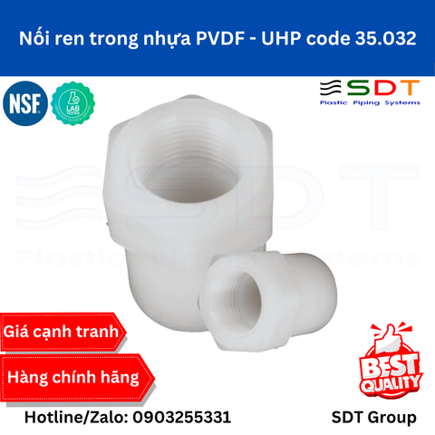 Nối ren trong nhựa PVDF - UHP code 35.032