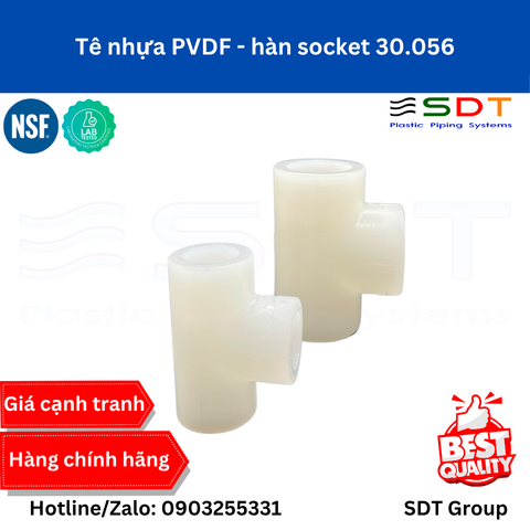 Tê nhựa PVDF - hàn socket 30.056