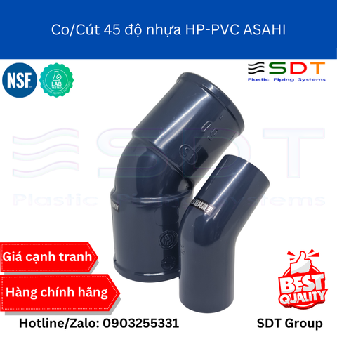 Co/Cút 45 độ nhựa HP-PVC ASAHI
