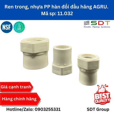 Nối ren trong nhựa PP - hàn đối đầu 11.032