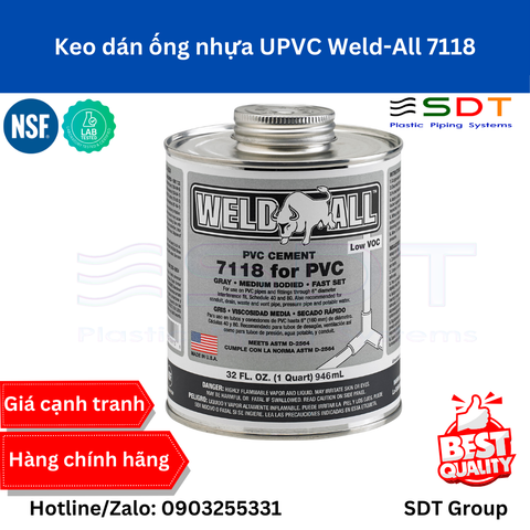 Keo dán ống nhựa UPVC Weld-All 7118
