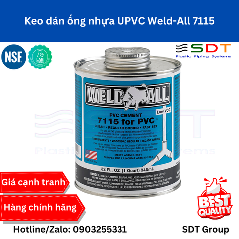 Keo dán ống nhựa UPVC Weld-All 7115