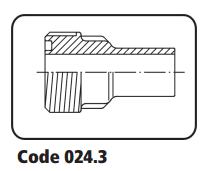 Phụ kiện nối ren trong nhựa PE 100 Black dùng cho racco nhựa PE - 25.024.3