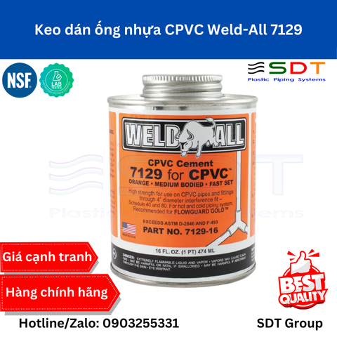 Keo dán ống nhựa CPVC Weld-All 7129