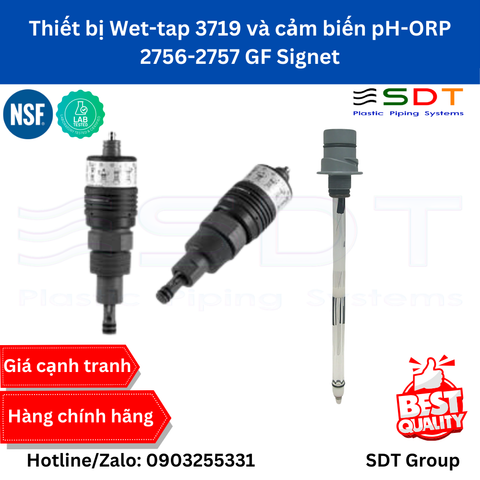 Thiết bị Wet-tap 3719 và cảm biến pH-ORP 2756-2757 GF Signet