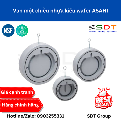 Van một chiều nhựa kiểu wafer ASAHI