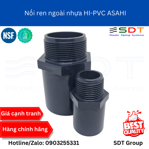 Nối ren ngoài nhựa HI-PVC ASAHI