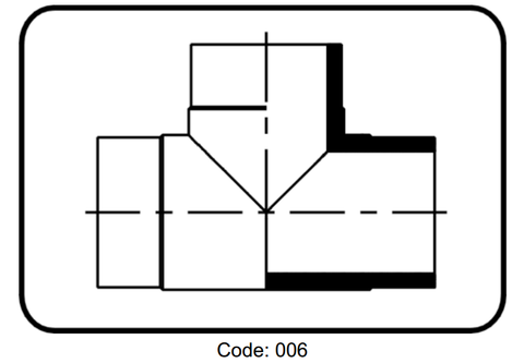 Tê nhựa ECTFE - code 40.006