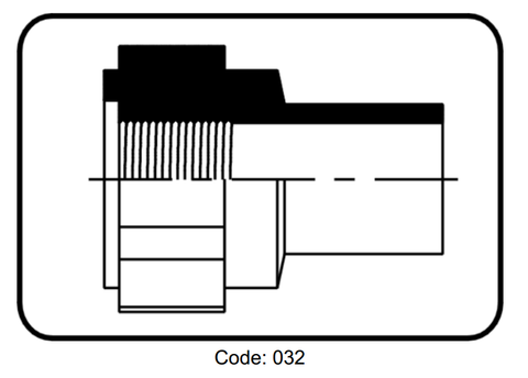 Nối ren ngoài nhựa ECTFE - code 40.032