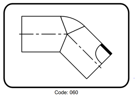 Cút 45 nhựa ECTFE - code 40.060