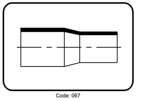 Côn thu long spigot nhựa ECTFE - code 40.067