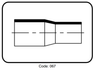 Côn thu long spigot nhựa ECTFE - code 40.067