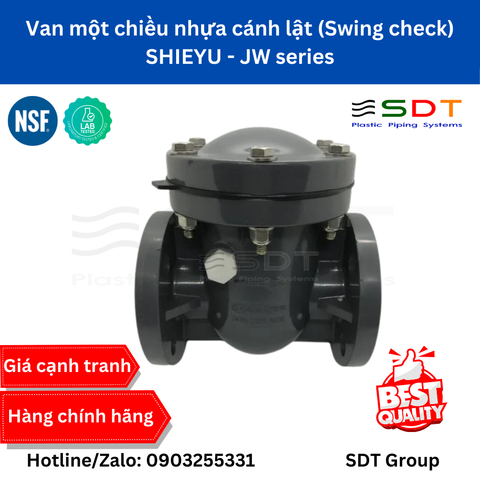Van một chiều nhựa cánh lật (Swing check) SHIEYU - JW series