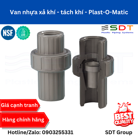Van xả khí – tách khí nhựa Plast-O-Matic | ARV, DGV, CARD Series
