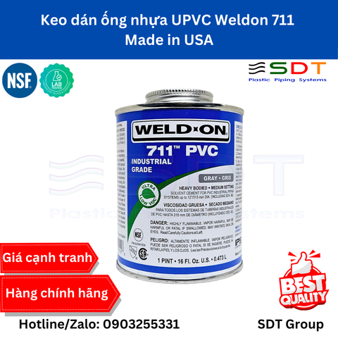 Keo dán ống nhựa UPVC Weldon 711 - Made in USA