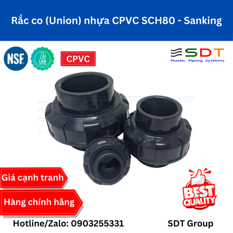 Rắc co (Union) nhựa UPVC SCH80 - Sanking